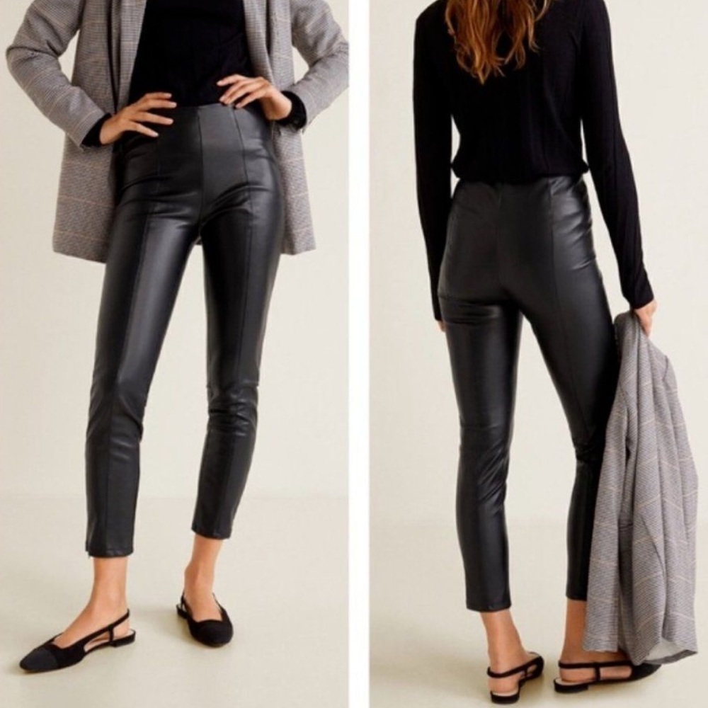 MANGO Skinny Faux Leather Pants